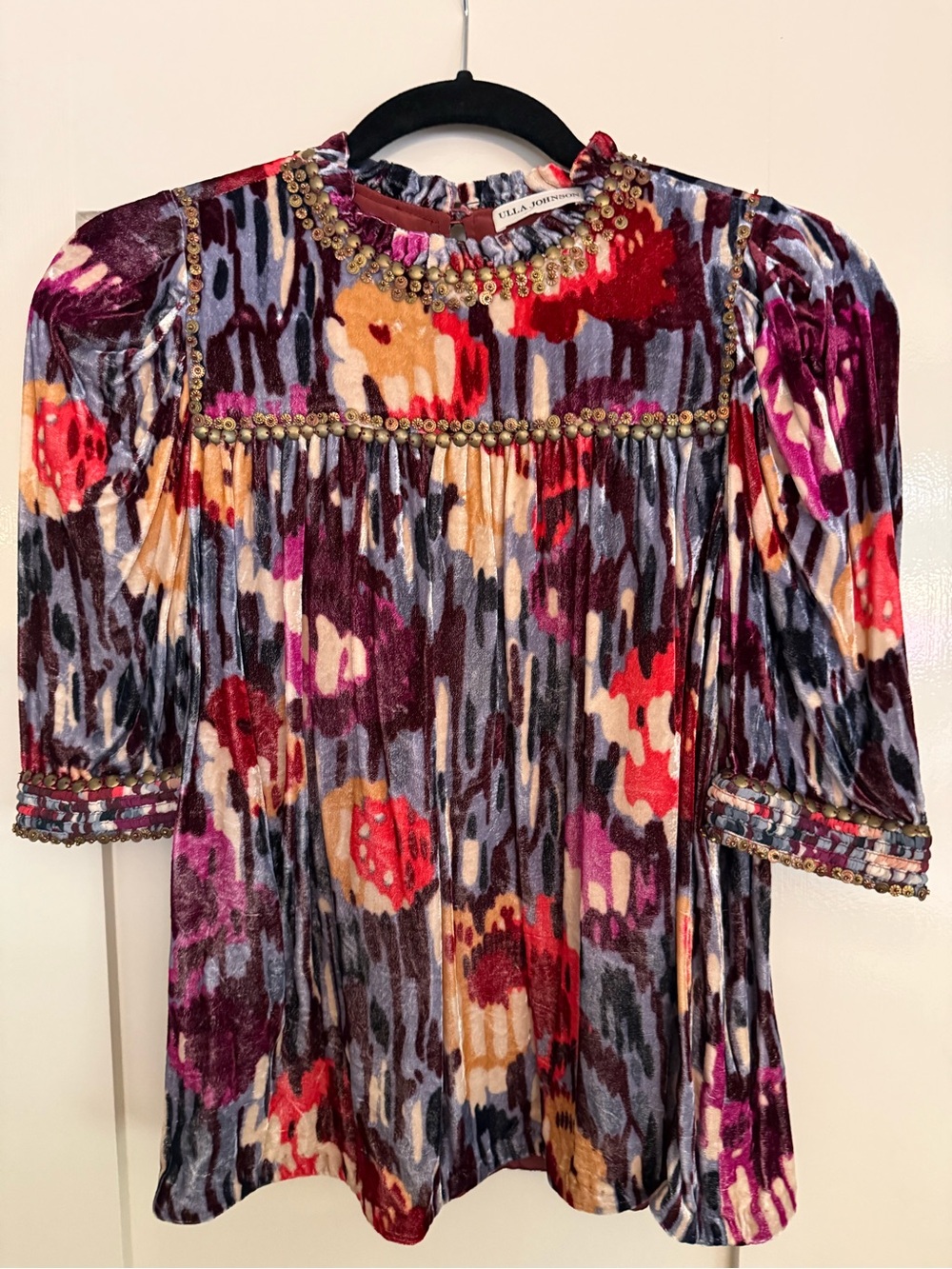 Ulla Johnson Multicolor Velvet Jive Blouse